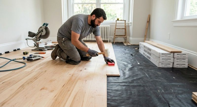 Birch Floor Installation in Bothell, WA