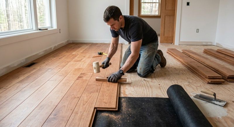 Cherry Floor Installation in Duvall, WA