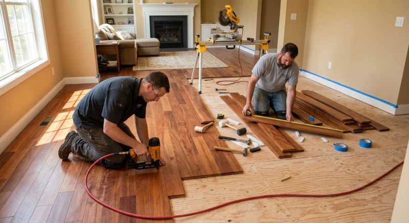 Cherry Floor Installation in Mountlake Terrace, WA