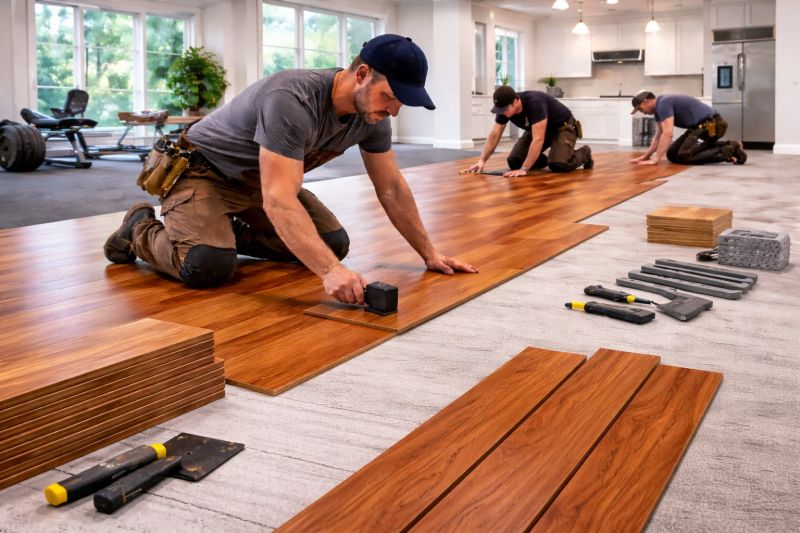 Cherry Floor Installation in Redmond, WA