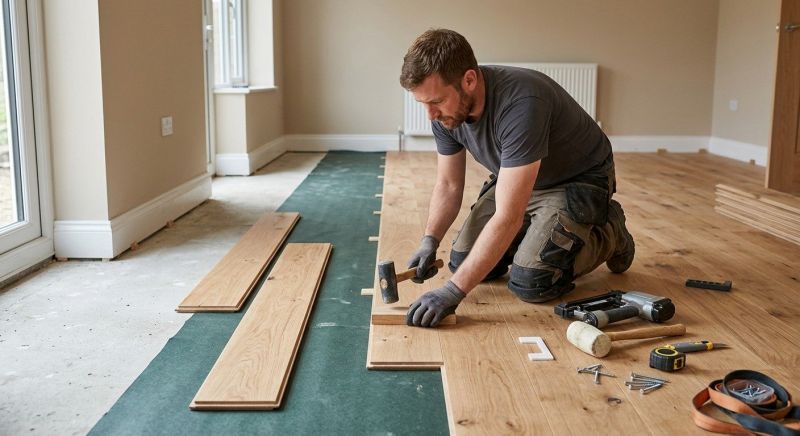 Dark Wood Floor Installation in Bothell, WA