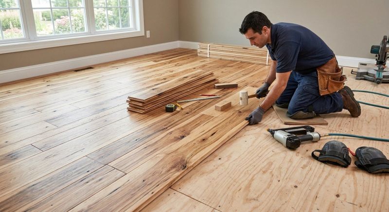 Hickory Floor Installation in Bothell, WA
