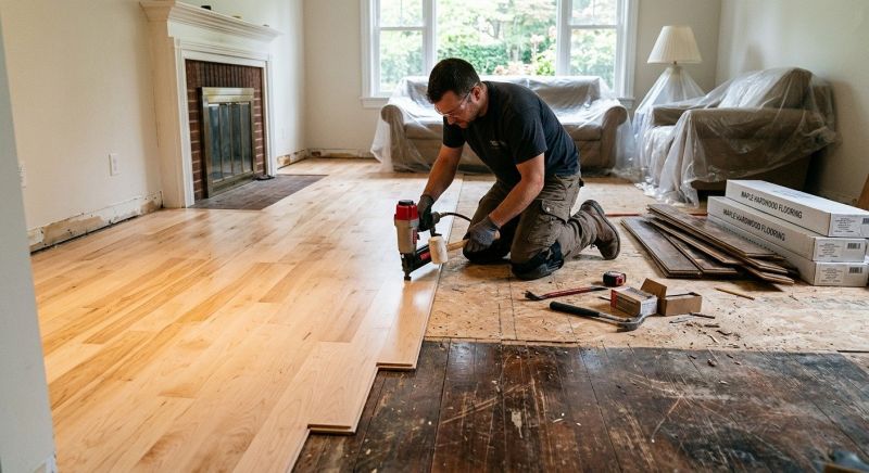 Maple Flooring Installation in Kingston, WA