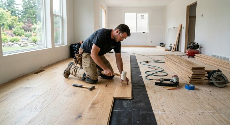 Oak Floor Installation in Stanwood, WA