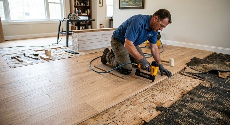 Wood Floor Replacement in Kingston, WA